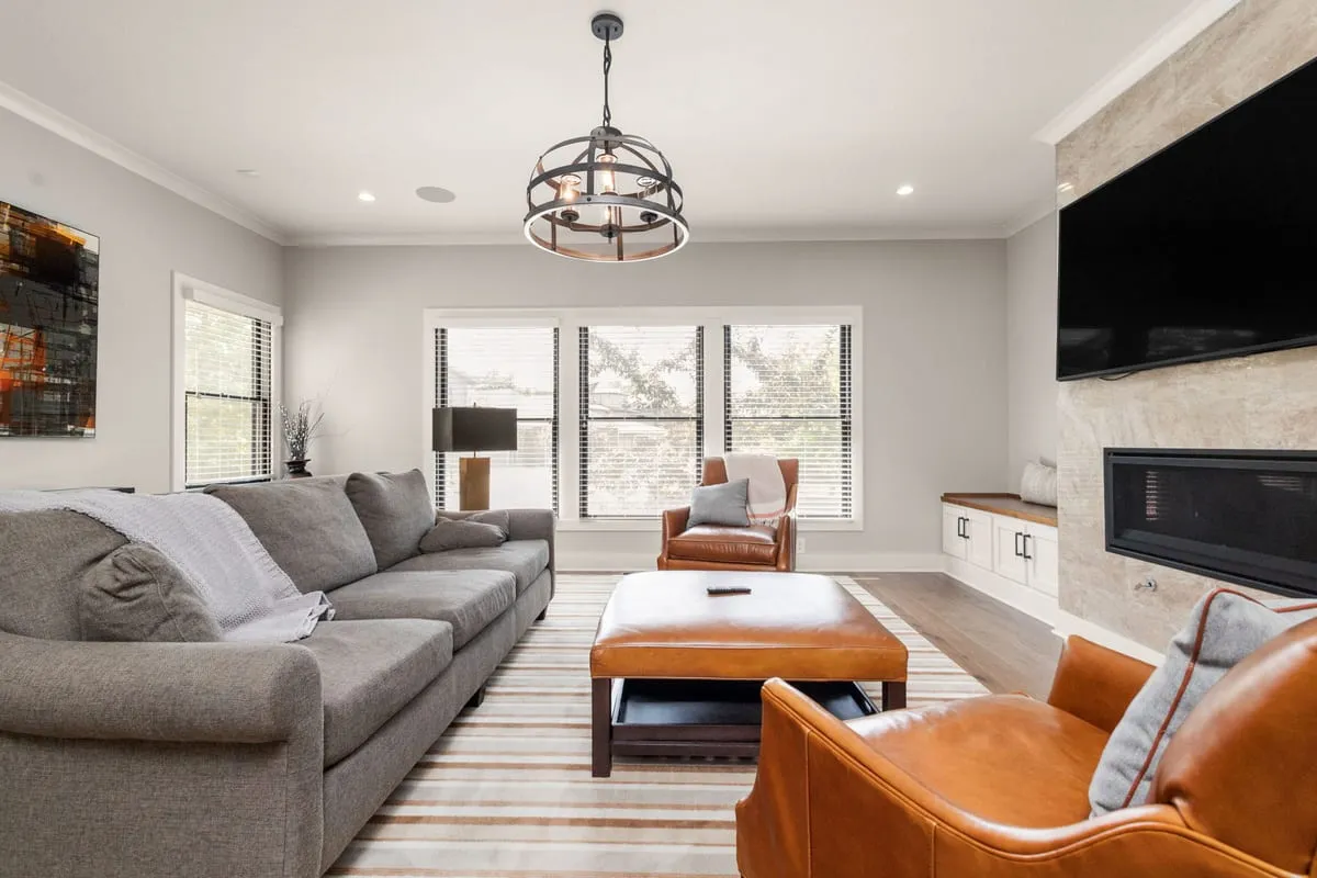 Comfortable living room in a managed home